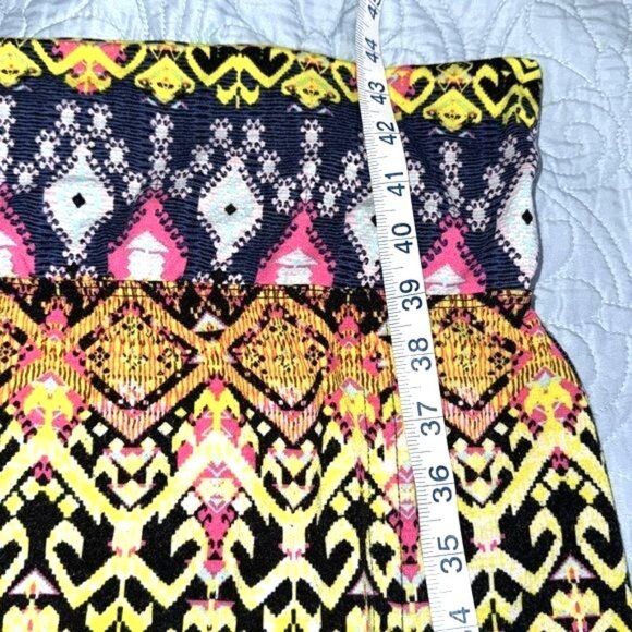 No Boundaries Womens Maxi Skirt L/G Multicolor Aztec Print Stretchy Fabric - Picture 8 of 9